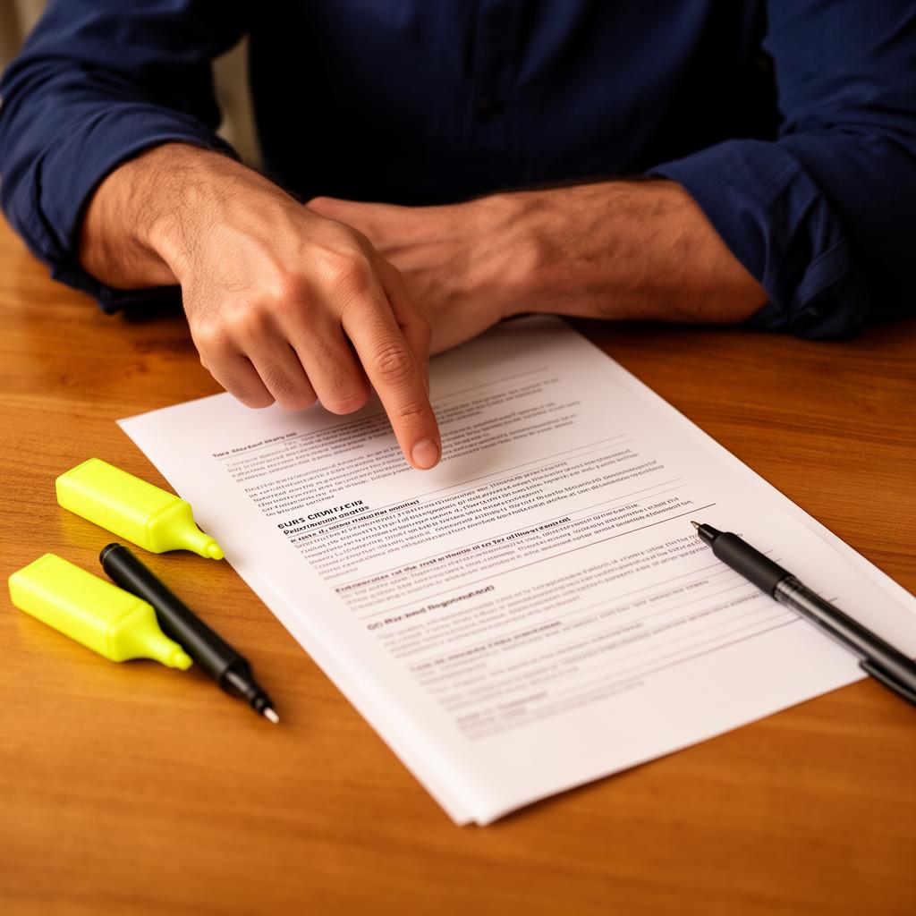 Hands reviewing a printed report on a wood desk. The work is being done for the agent, not handed to them as homework.